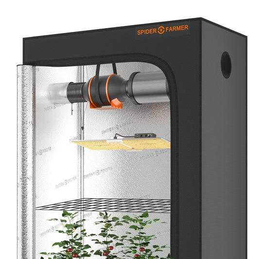 2023 Spider Farmer® 2’x4′X6′ Complete Grow Tent Kit丨SF2000 Full Spectrum LED Grow Light丨4” Ventilation System with Speed Controller